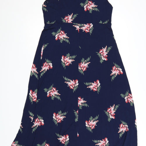 Croft & Barrow Women Blue Floral Fit & Flare Dress Size 12
