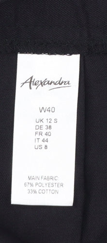 Alexandra Womens Black UK 12 Straight Leg Workwear Trousers