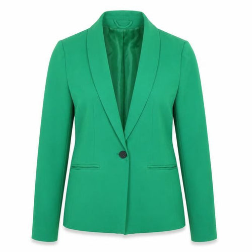 Vila Women's Green Slim Fit One Button Blazer Jacket Size 8