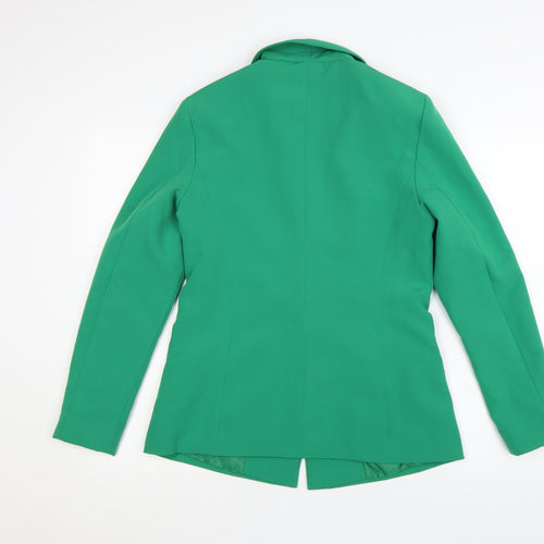 Vila Women's Green Slim Fit One Button Blazer Jacket Size 8