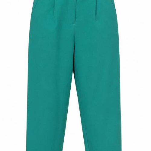 ASOS Women’s Green Paperbag Tapered Trousers UK 8 Belted Crepe