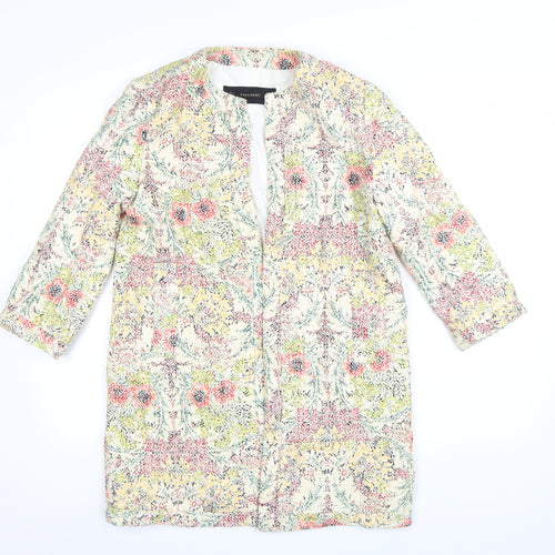 Zara Basic Women’s Multicoloured Floral Mid-Length Coat S