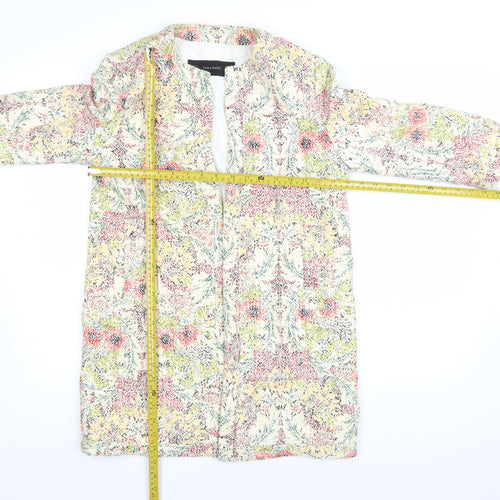 Zara Basic Women’s Multicoloured Floral Mid-Length Coat S