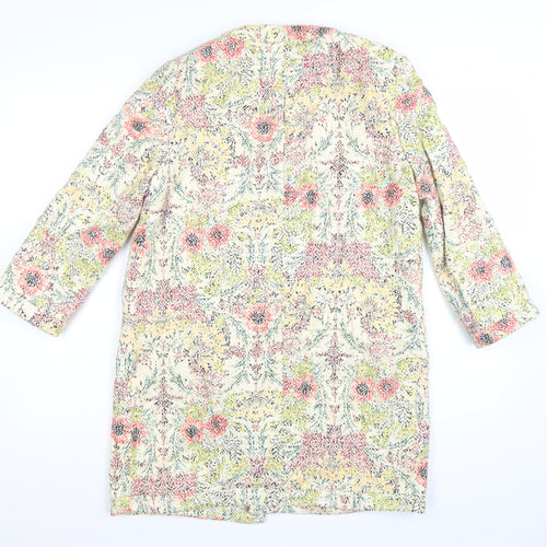 Zara Basic Women’s Multicoloured Floral Mid-Length Coat S
