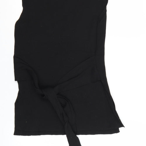 ZARA Women’s Black Knit Wrap Sleeveless Blouse Size 12
