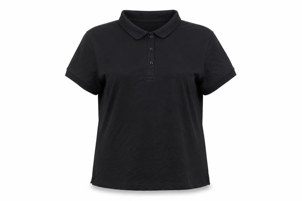 Crivit Women’s Black Polo Shirt L Short Sleeve Quick Dry