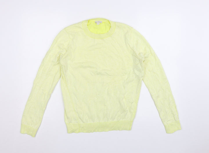 Gap Womens Yellow Crew Neck Long Sleeve Pullover Jumper Size M