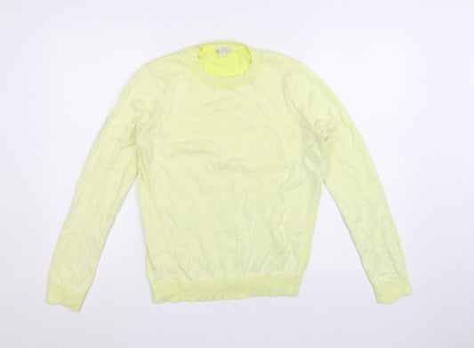 Gap Womens Yellow Crew Neck Long Sleeve Pullover Jumper Size M