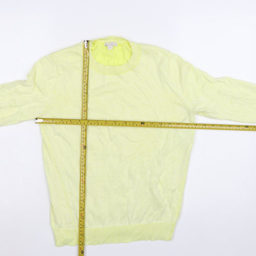 Gap Womens Yellow Crew Neck Long Sleeve Pullover Jumper Size M