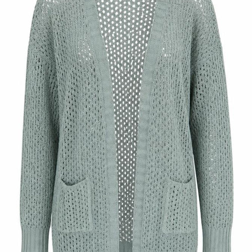 Dip Women’s Green Open Knit Long Sleeve Cardigan Size L