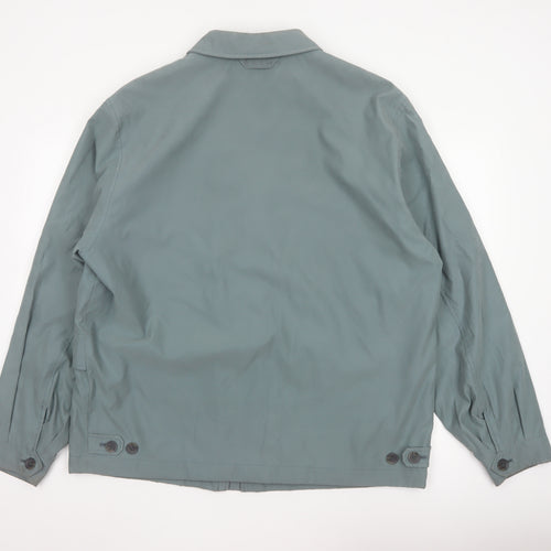 BUSH Men's Green Size 46 Basic Jacket Lightweight Casual Coat