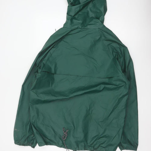 L.L.Bean Men’s Green Waterproof Hooded Rain Coat Jacket L