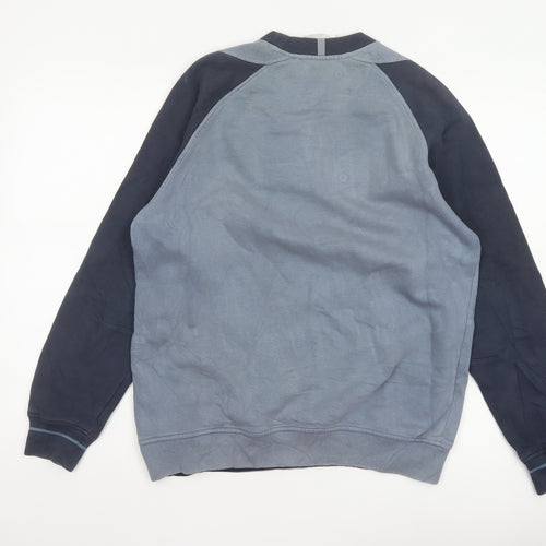 Adidas Men's Blue Crew Neck Pullover Sweatshirt S Vintage Logo