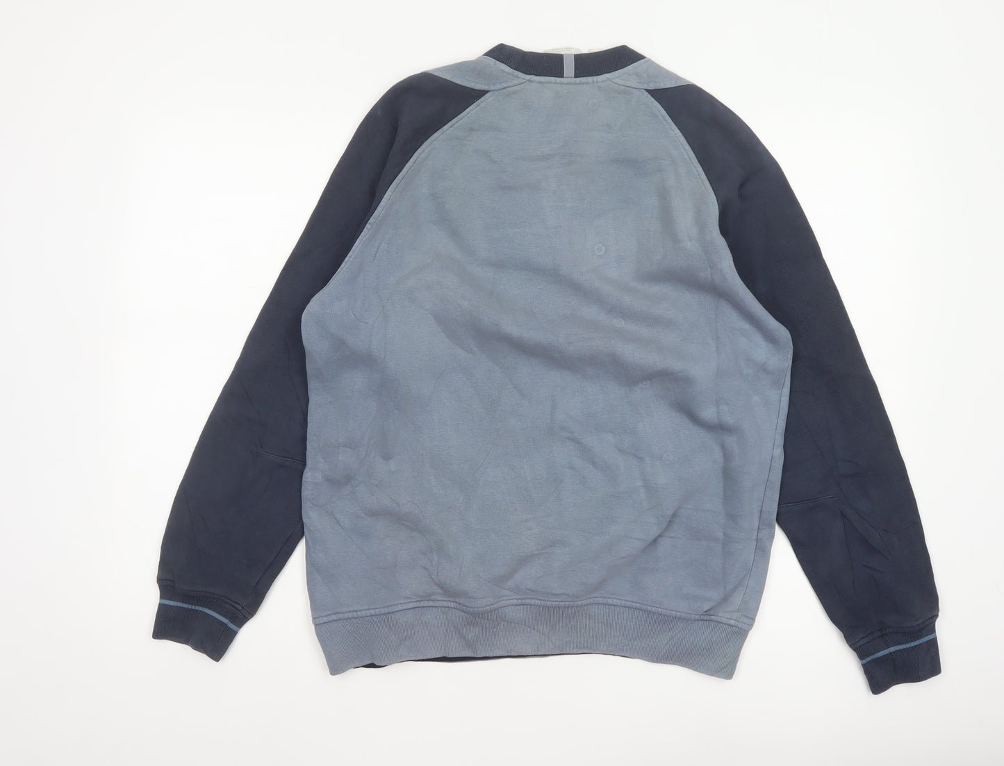 Adidas Men's Blue Crew Neck Pullover Sweatshirt S Vintage Logo