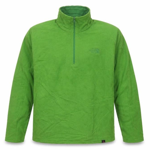 The North Face Men's Green Fleece 1/4 Zip Pullover Sweatshirt Size S