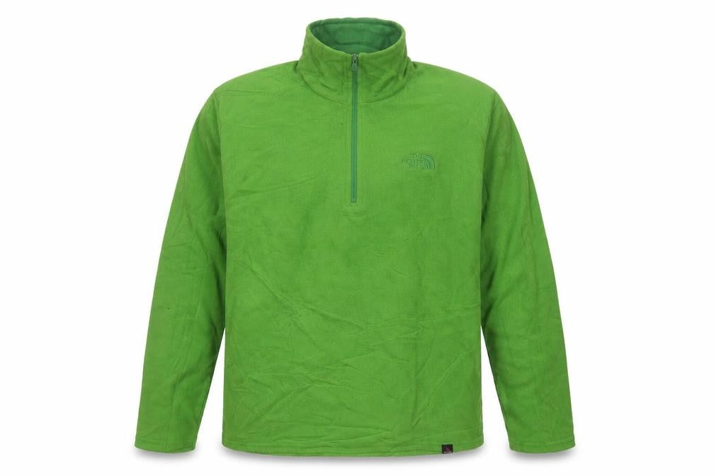 The North Face Men's Green Fleece 1/4 Zip Pullover Sweatshirt Size S