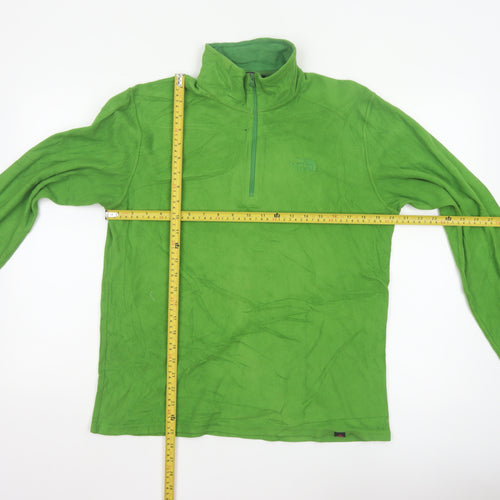 The North Face Men's Green Fleece 1/4 Zip Pullover Sweatshirt Size S