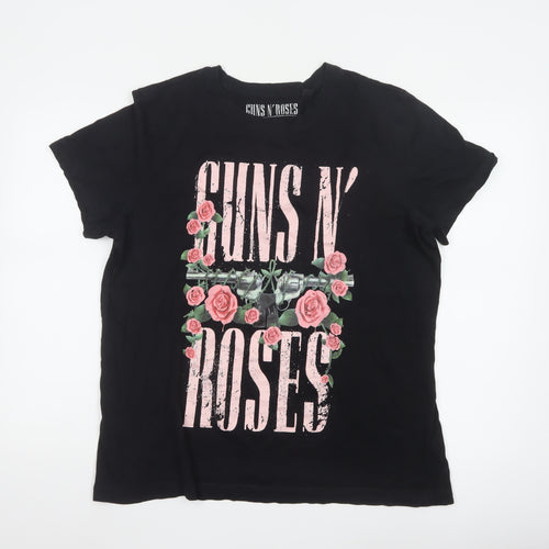 Next Mens Black Guns N' Roses Band Graphic T-Shirt Size L