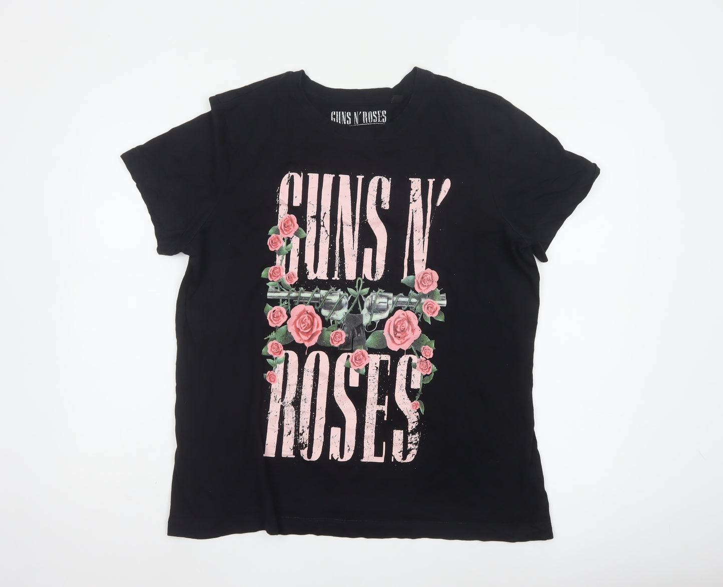 Next Mens Black Guns N' Roses Band Graphic T-Shirt Size L