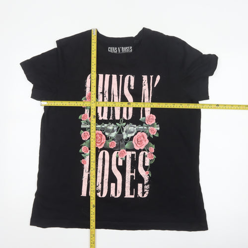 Next Mens Black Guns N' Roses Band Graphic T-Shirt Size L