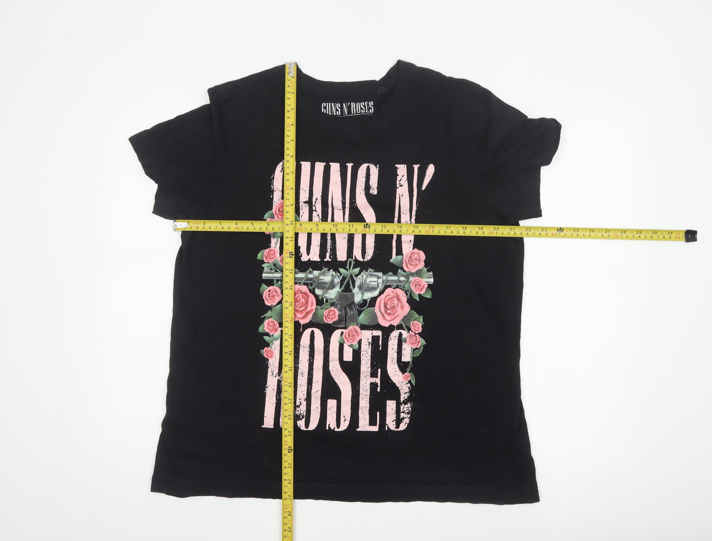 Next Mens Black Guns N' Roses Band Graphic T-Shirt Size L