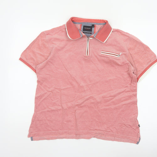 Westbury Men's Pink 100% Cotton Short Sleeve Polo Shirt M
