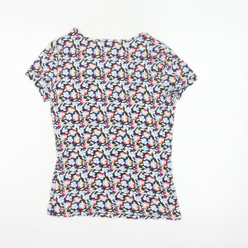 Marks and Spencer Women Multicoloured Floral Short Sleeve T-Shirt Size 10