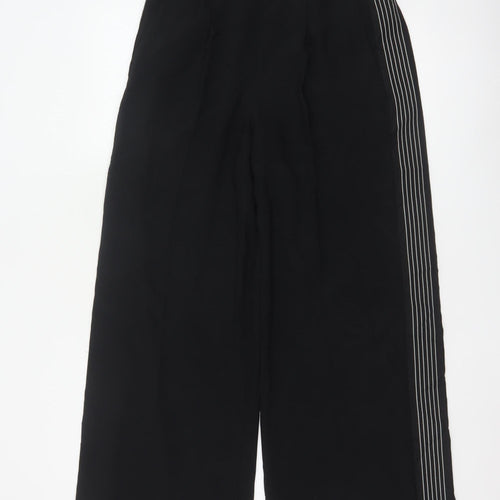 Marks and Spencer Women’s Black Wide-Leg Trousers Size 10 Elastic Waist