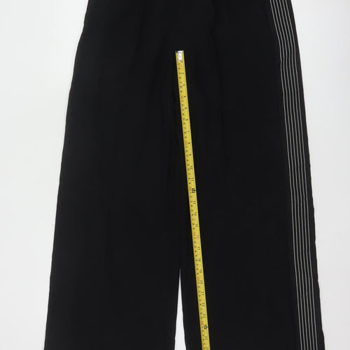 Marks and Spencer Women’s Black Wide-Leg Trousers Size 10 Elastic Waist