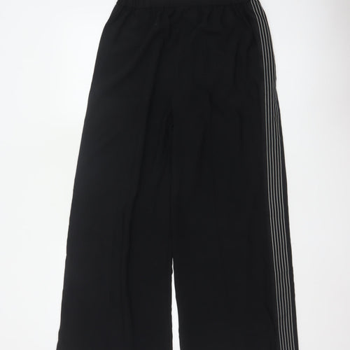 Marks and Spencer Women’s Black Wide-Leg Trousers Size 10 Elastic Waist