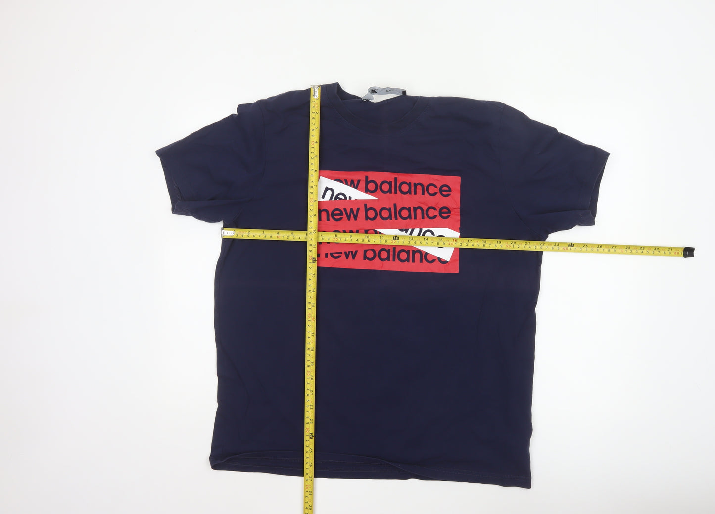New Balance Men's Blue XL Graphic Logo Cotton T-Shirt