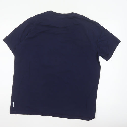 New Balance Men's Blue XL Graphic Logo Cotton T-Shirt