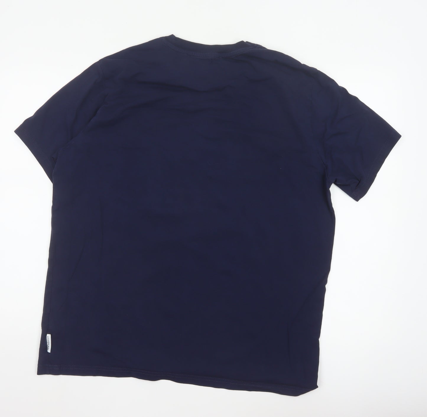 New Balance Men's Blue XL Graphic Logo Cotton T-Shirt