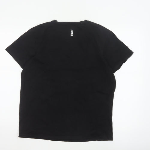 Huel Men's Black Cotton Elastane Crew Neck Short Sleeve T-Shirt M