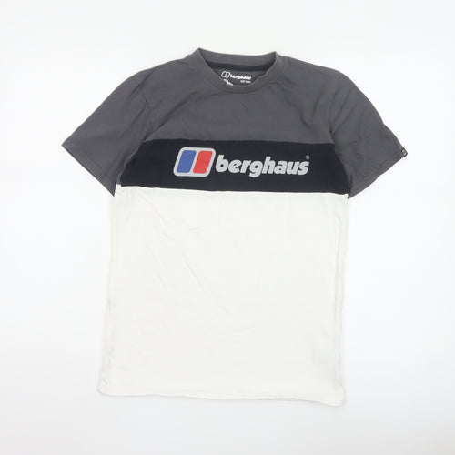 Berghaus Men's Grey & White Colourblock XS Crew Neck T-Shirt