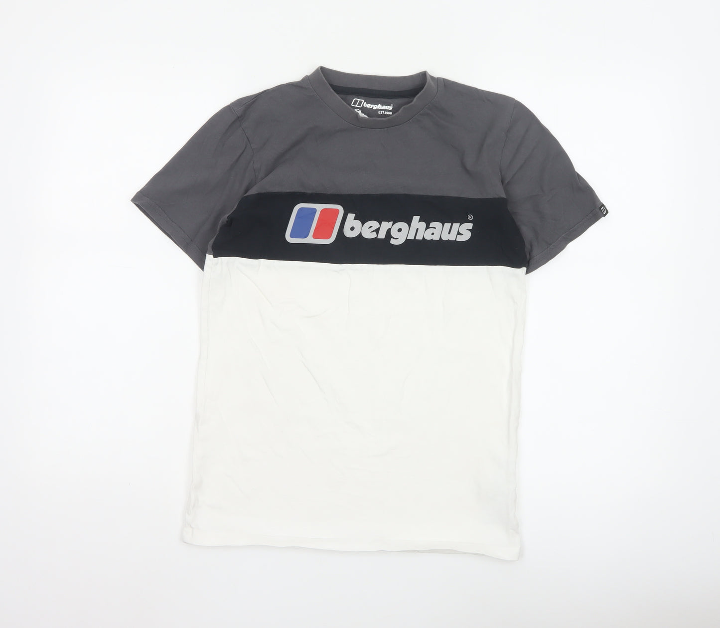 Berghaus Men's Grey & White Colourblock XS Crew Neck T-Shirt