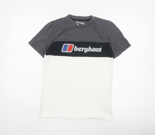Berghaus Men's Grey & White Colourblock XS Crew Neck T-Shirt