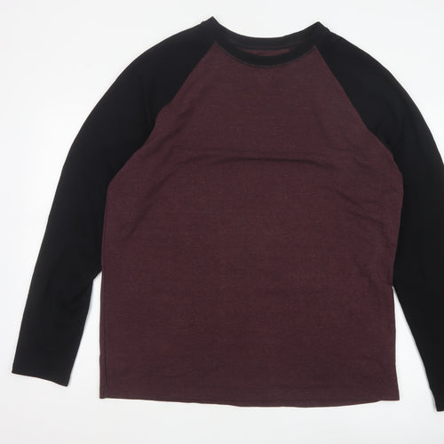 Orvis Men's Brown Long Sleeve Colourblock Top Size L