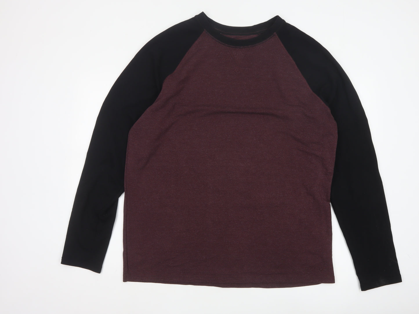 Orvis Men's Brown Long Sleeve Colourblock Top Size L