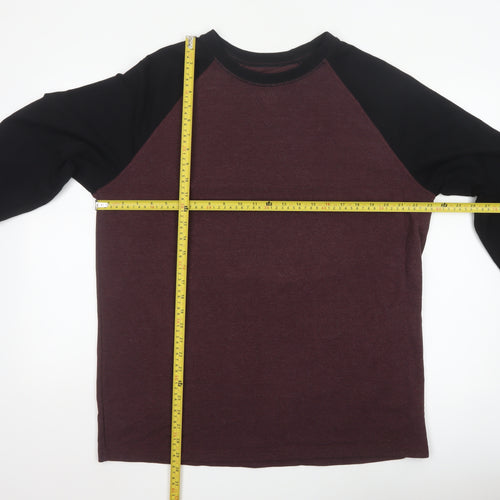 Orvis Men's Brown Long Sleeve Colourblock Top Size L