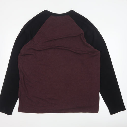 Orvis Men's Brown Long Sleeve Colourblock Top Size L