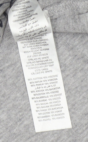 Maine New England Womens Grey Floral V-Neck Tunic Blouse Size 20