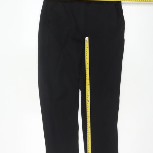 Marks and Spencer Womens Black Size 12 Short Straight Trousers