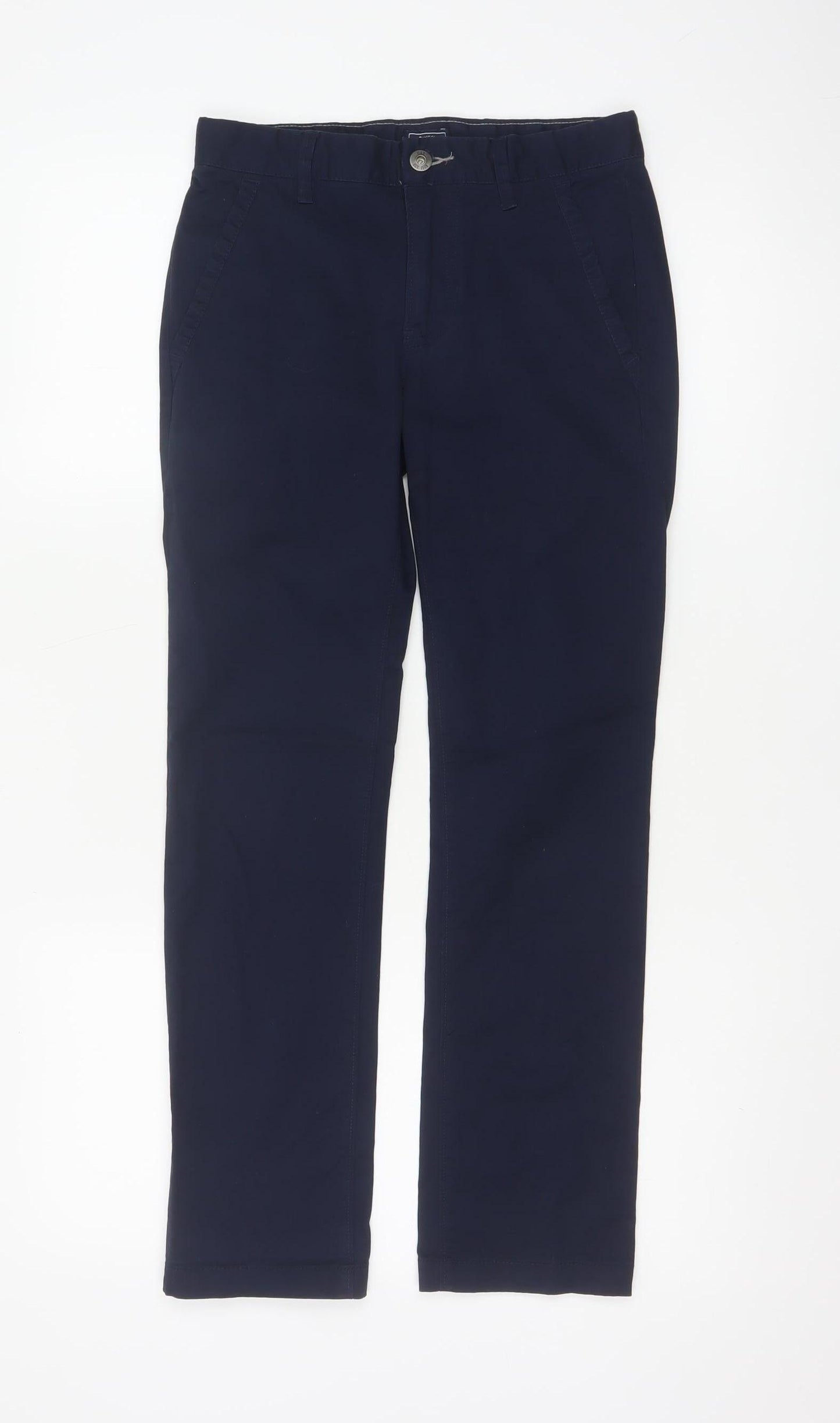 GapKids Boys Navy Blue Skinny Fit Cotton Trousers Age 12 Years