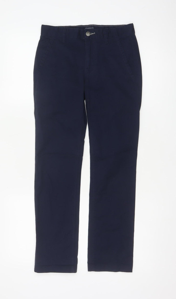 GapKids Boys Navy Blue Skinny Fit Cotton Trousers Age 12 Years