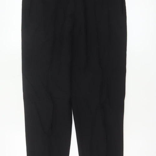 Chic and Crazy by Modelisme Women's Black Tapered Pleated Trousers Size 10