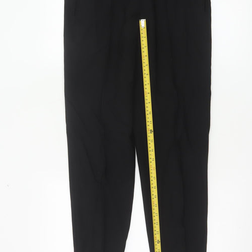 Chic and Crazy by Modelisme Women's Black Tapered Pleated Trousers Size 10