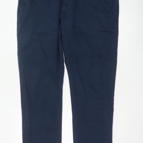 Next Men's Blue Chino Trousers Size L 40in Waist 33in Leg Regular Fit