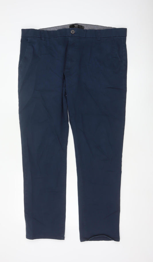 Next Men's Blue Chino Trousers Size L 40in Waist 33in Leg Regular Fit