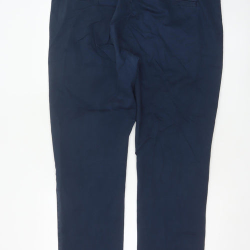 Next Men's Blue Chino Trousers Size L 40in Waist 33in Leg Regular Fit